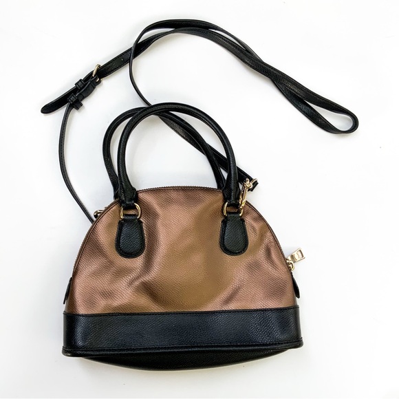 Coach Dome Satchel Brown Black Metallic Crossbody Bag F36054 - Picture 2 of 9